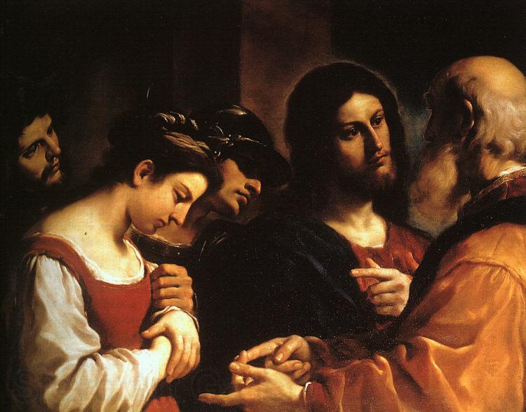  Giovanni Francesco  Guercino Christ with the Woman Taken in Adultery
